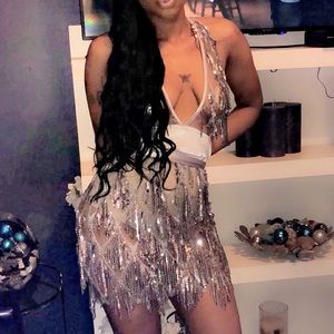 Silver Sequin Dress